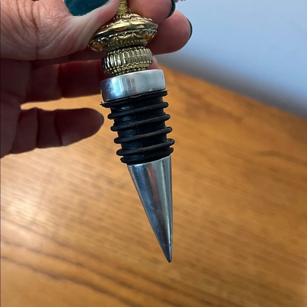 Pier 1 Imports Beaded Christmas Tree Wine Bottle Stopper